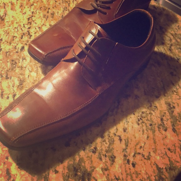 Cognac Kenneth Cole Reaction Dress Shoe 10.5 - Picture 1 of 4